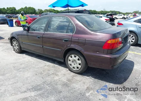 2000 Honda Civic Lx из США, поврежденный, VIN 1HGEJ6679YL023864